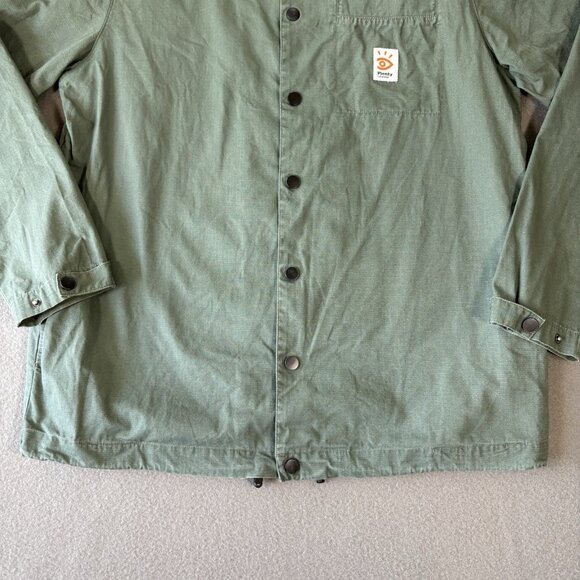 Plenty Humanwear Terence Snaps Shirt Mens M Green Ripstop Workwear Outdoor Coat - Picture 5 of 16